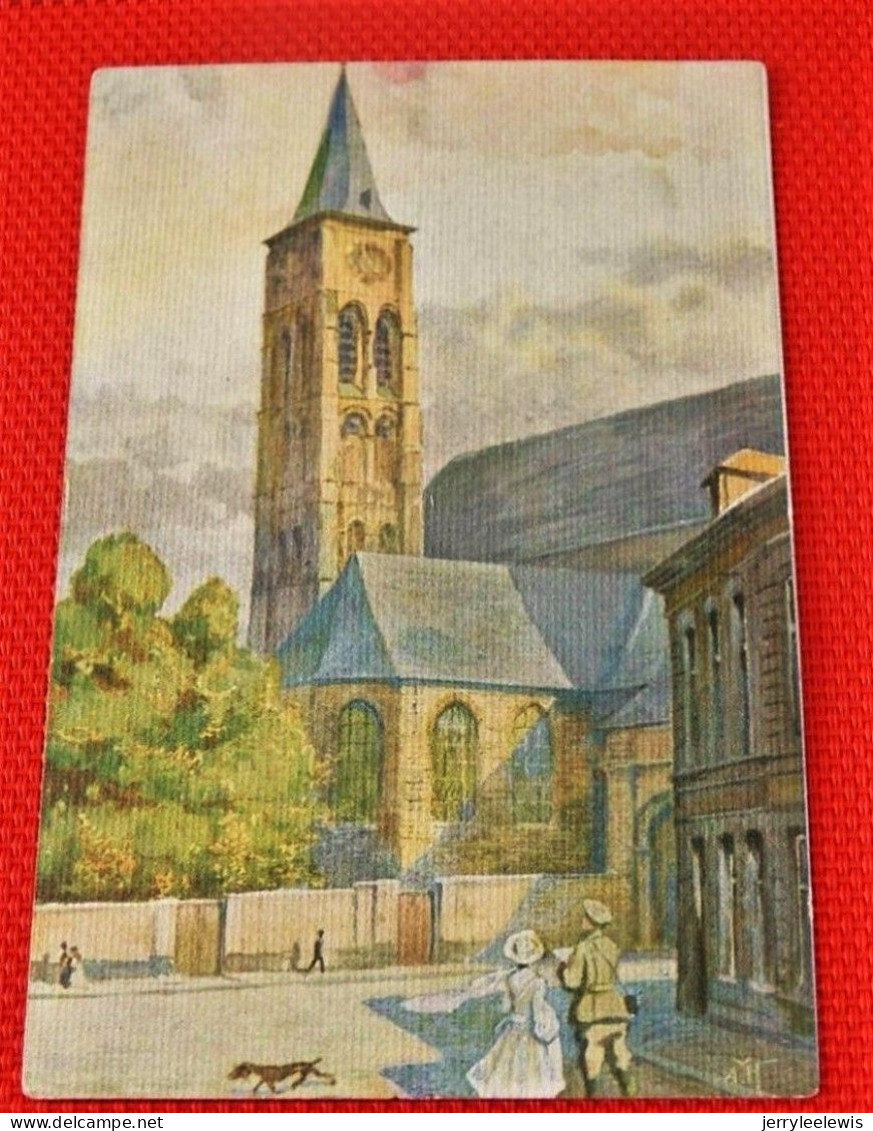 TOURNAI -  Eglise Saint Piat (aquarelle) - Doornik