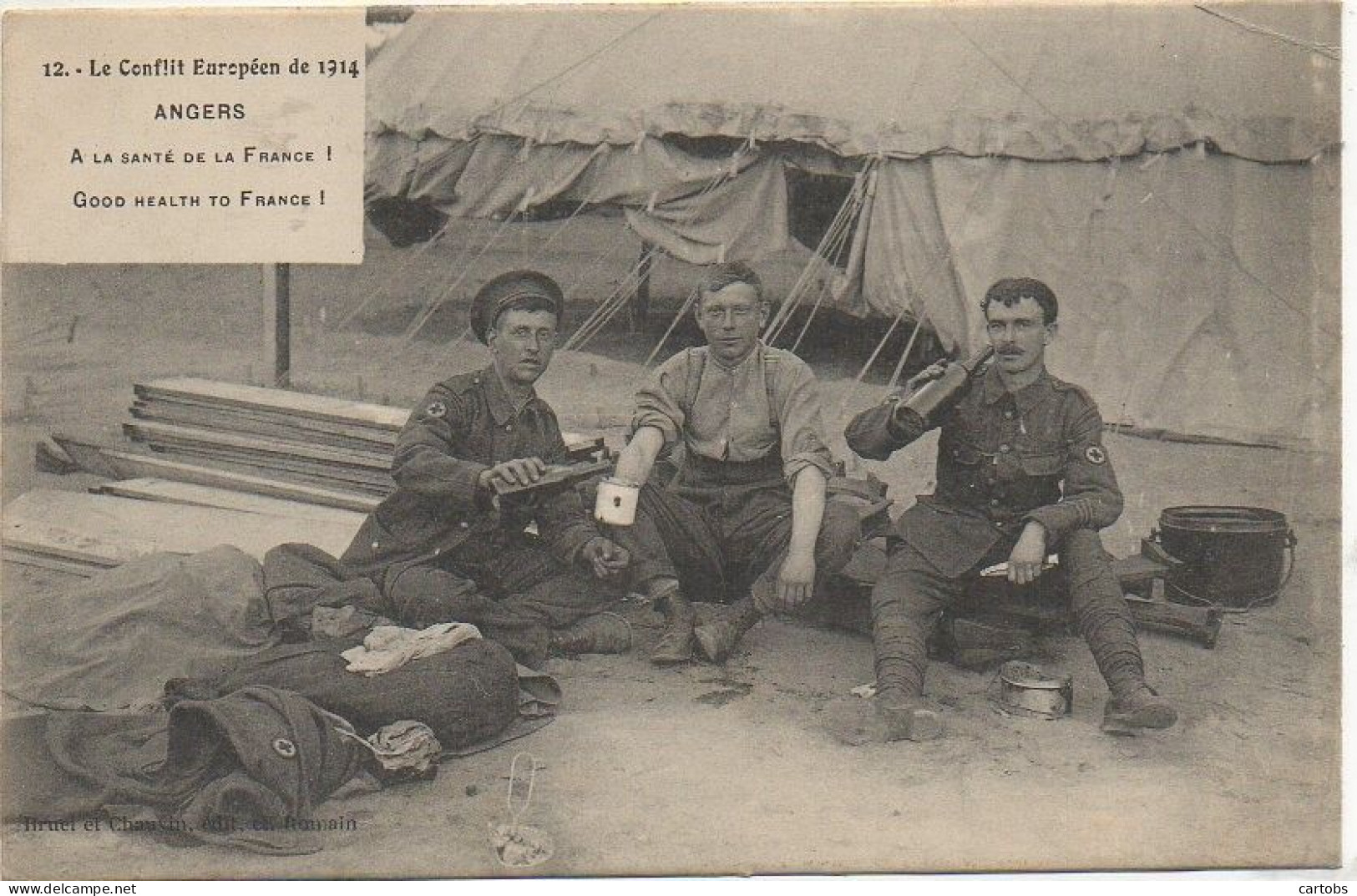49 Conflit Européen De 1914 - ANGERS  - A La Santé De La France - Angers