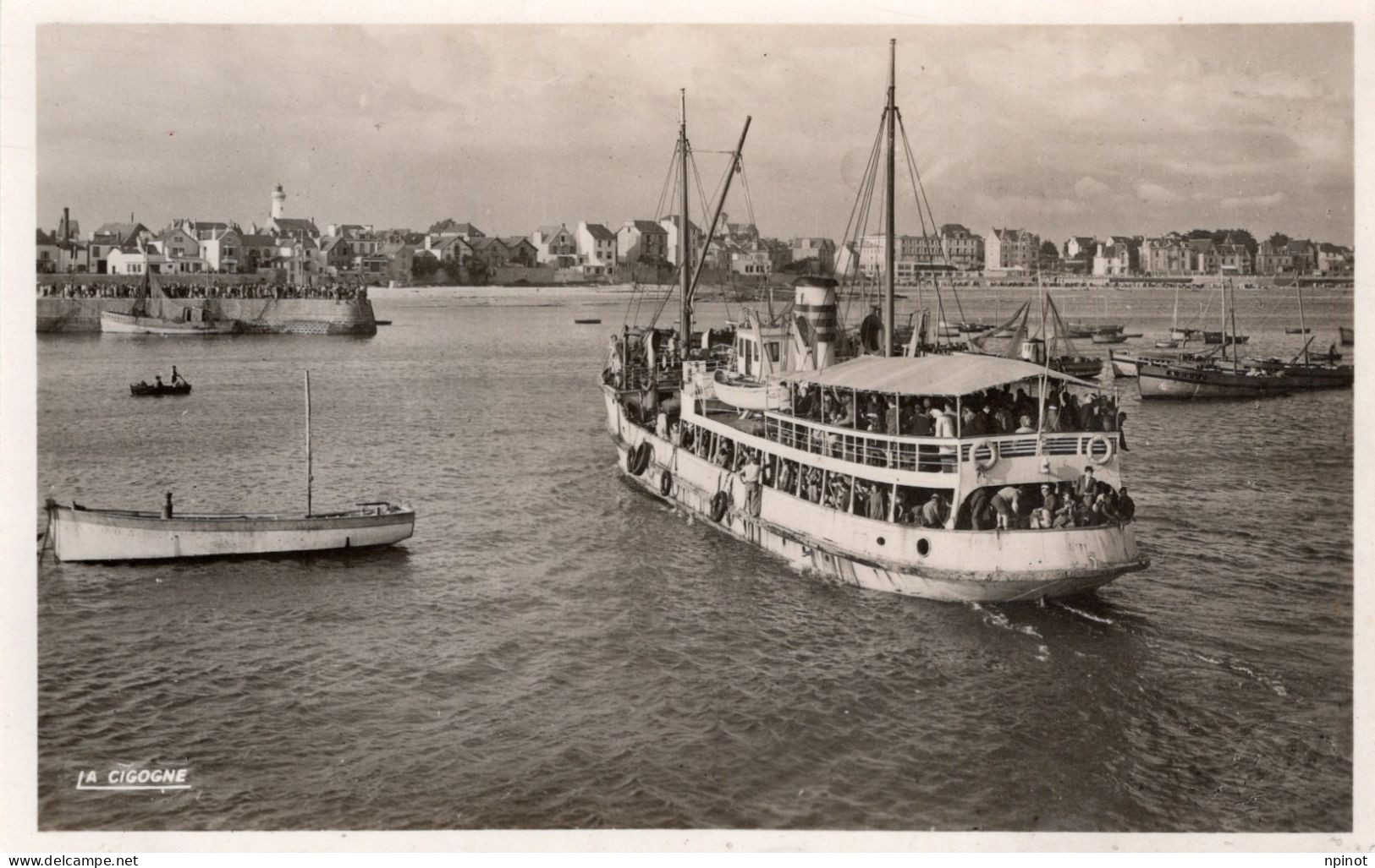 C P S M  -  56  -  QUIBERON   -   Arrivée Du Bateau  De Belle Ile  A Port Maria - Quiberon