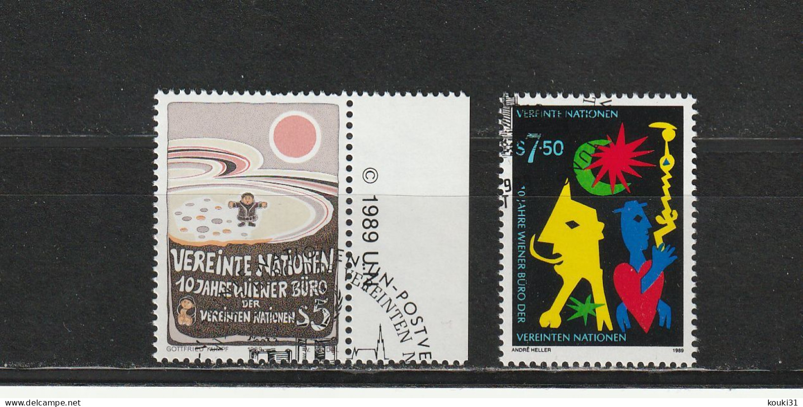 Nations Unies (Vienne) YT 94/5 Obl : Anniversaire Du Centre  - 1989 - Used Stamps