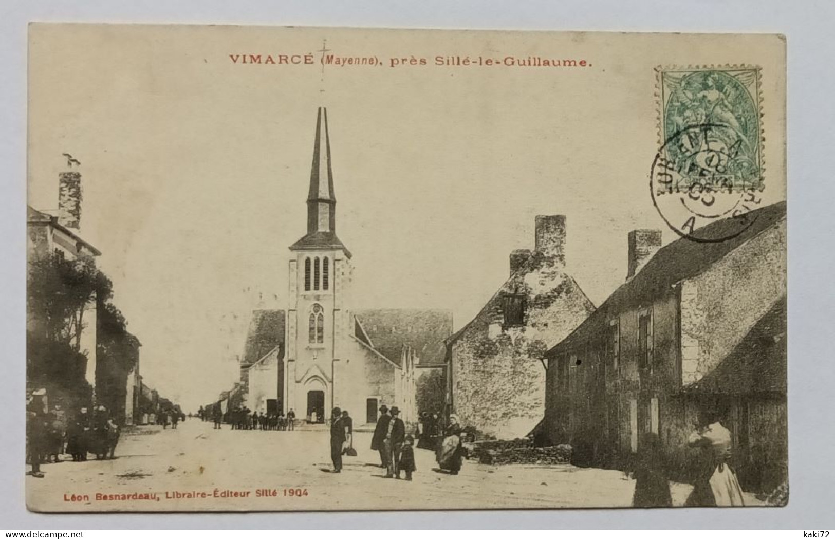 Vimarcé (Mayenne), Près Sillé-le-Guillaume - CPA Rare  (animée, Voyagée Et Timbrée 1905, Léon Bernardeau, Edit.) - Altri & Non Classificati