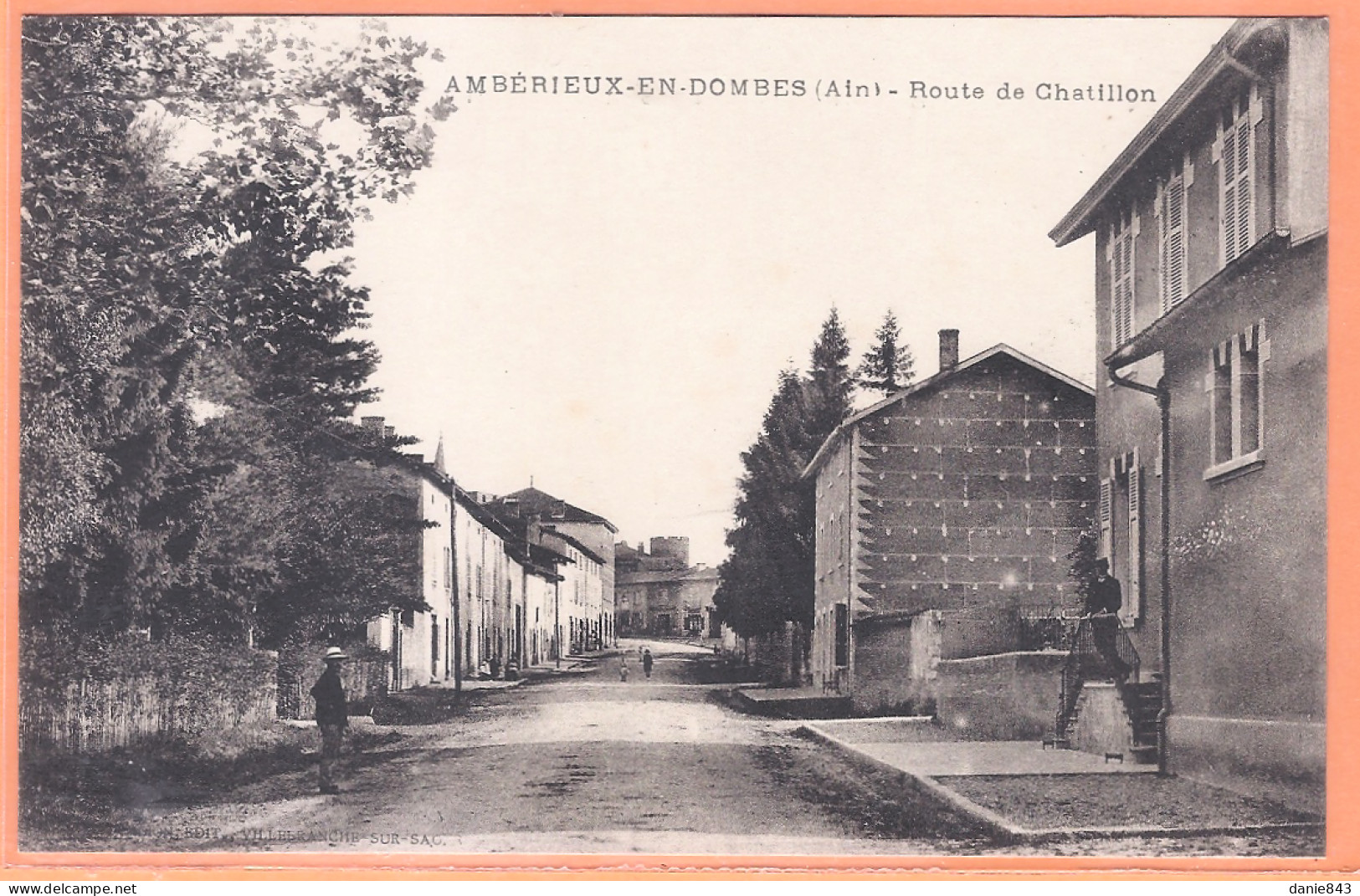 CPA - AIN - AMBÉRIEU EN BUGEY - ROUTE DE CHATILLON - Petite Animation - Zonder Classificatie