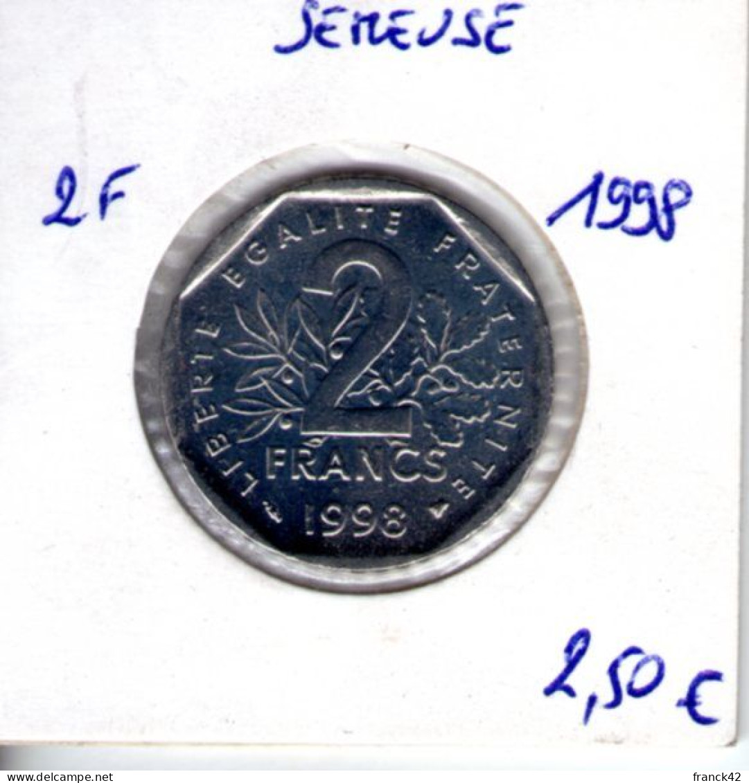 France. 2 Francs Semeuse 1998 - 2 Francs