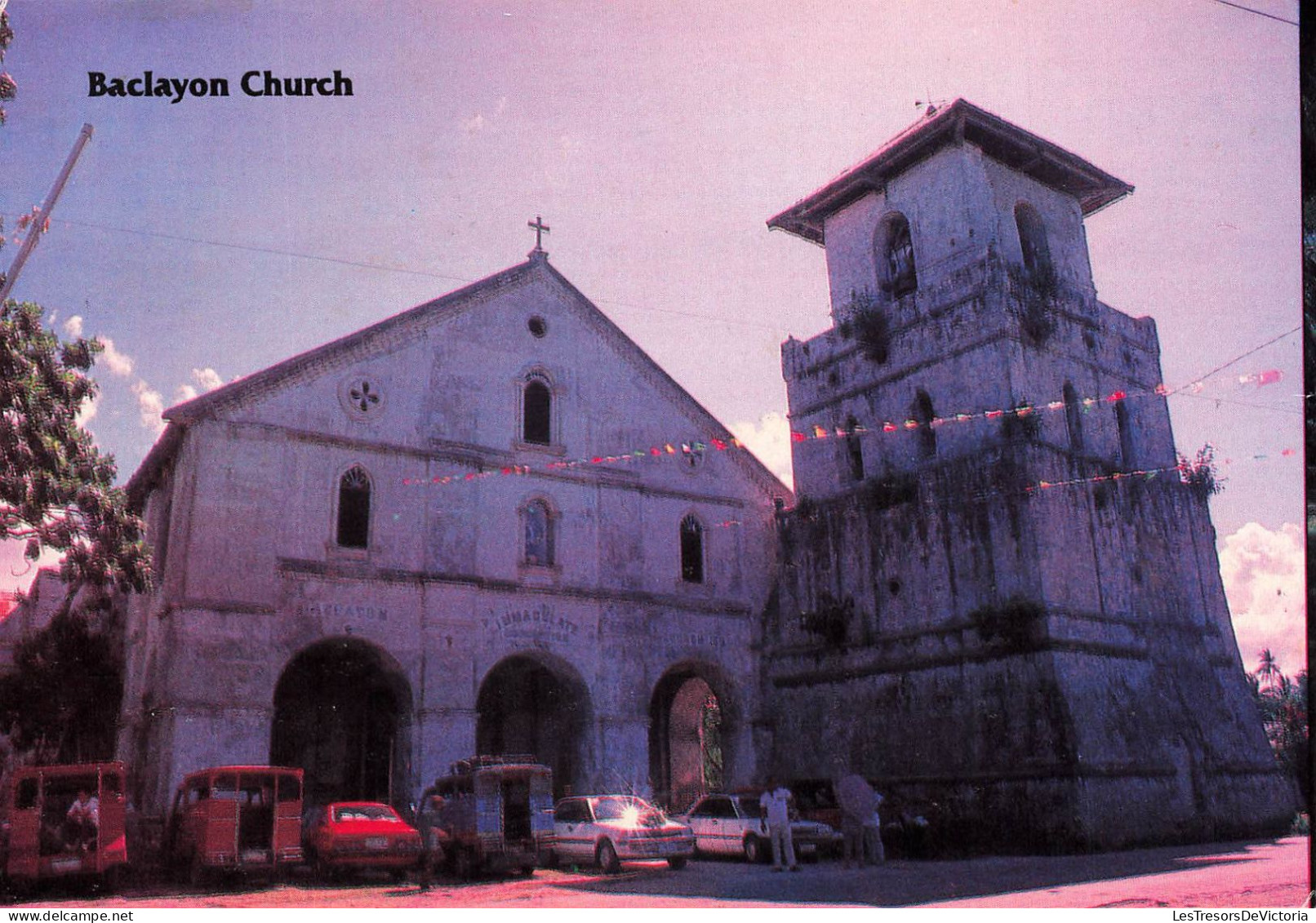 PHILIPPINES - Baclayon Church - The Oldest Stone Church - Bohol - Philippine - Animé - Vue Générale - Carte Postale - Filipinas