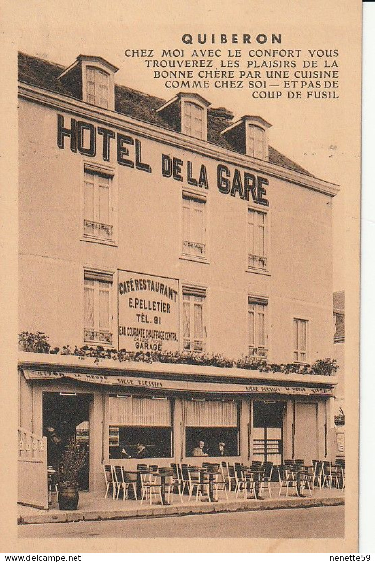 56 QUIBERON  - Hôtel De La Gare - Au Dos Facture - Quiberon