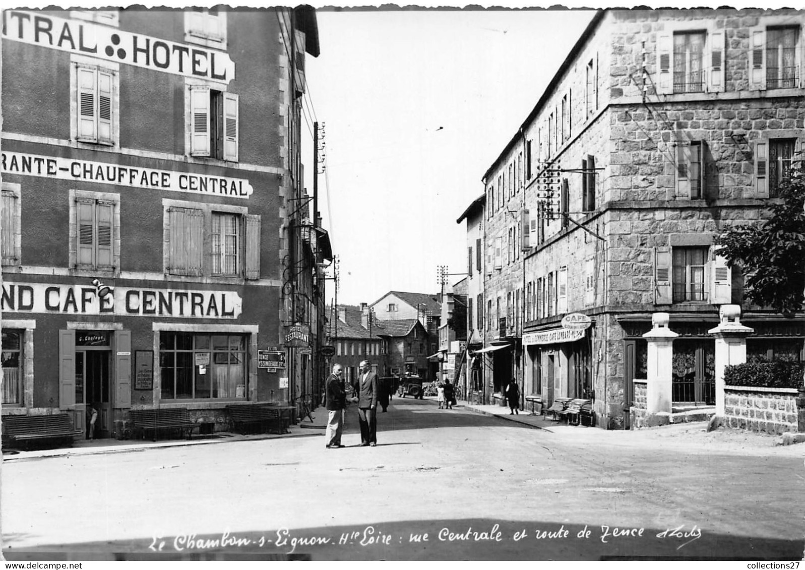 43-LE-CHAMBON-SUR-LIGNON- RUE CENTRALE ET ROUTE DE TENCE - Le Chambon-sur-Lignon