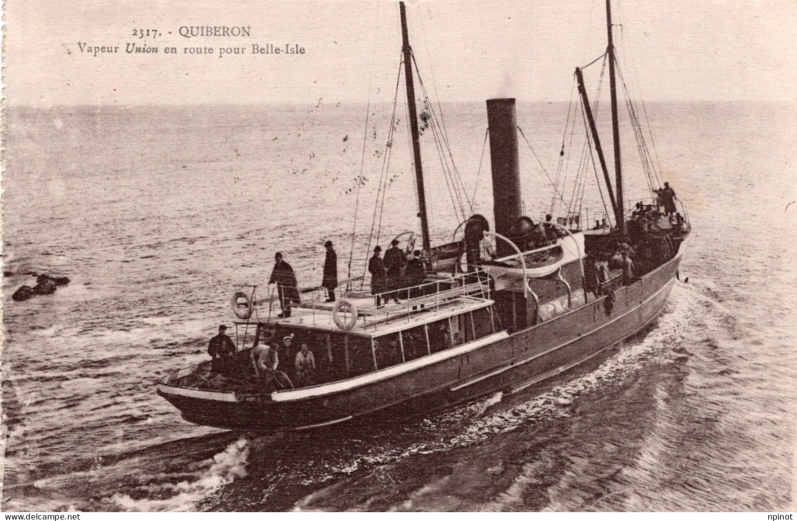 C P A  -  56  -    QUIBERON   -  Le Vapeur Union  En Route  Pour Belle Ile - Quiberon