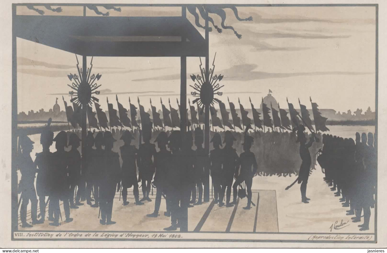 Cpa Jean COULON - Silhouettes - Ombres Chinoises - Napoléon - VIII - Institution De L'ordre De La Légion D'honneur,1802 - Sonstige & Ohne Zuordnung
