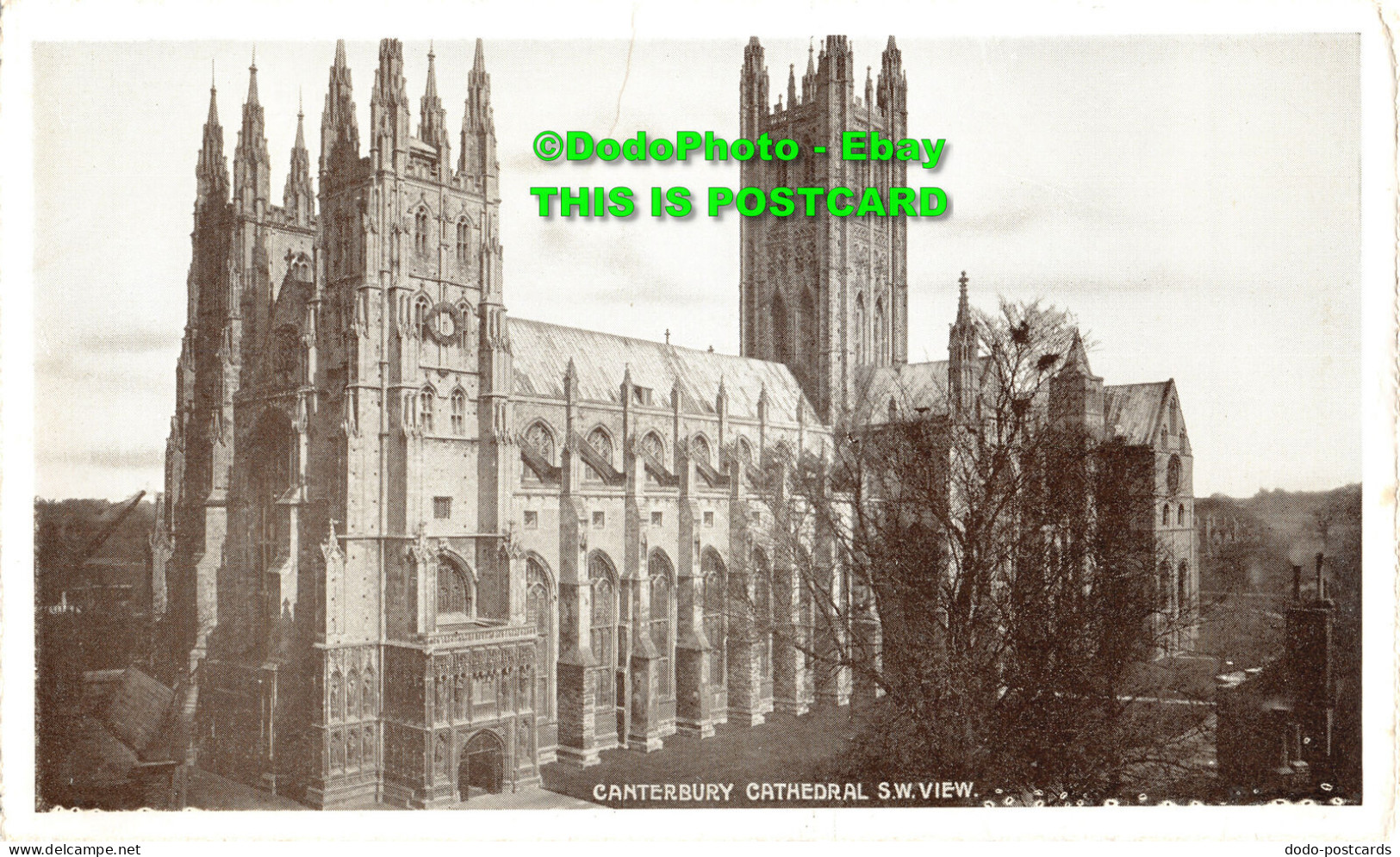 R356166 Canterbury Cathedral S. W. View. Sargeant Bros. Souvenir Of Canterbury - World