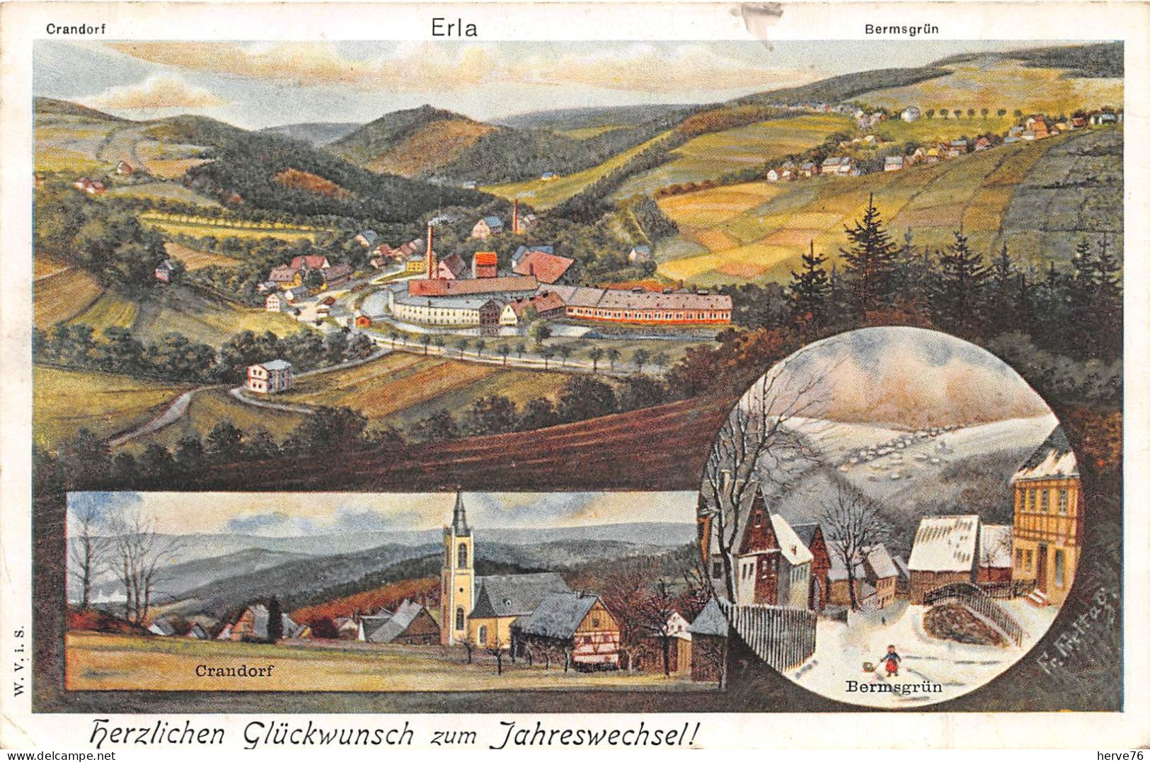 ALLEMAGNE - Crandorf - Multivues - Litho - Schwarzenberg (Erzgeb.)