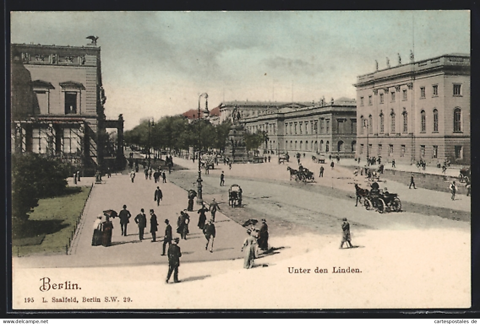 AK Berlin, Kutschen Und Passanten Unter Den Linden  - Mitte