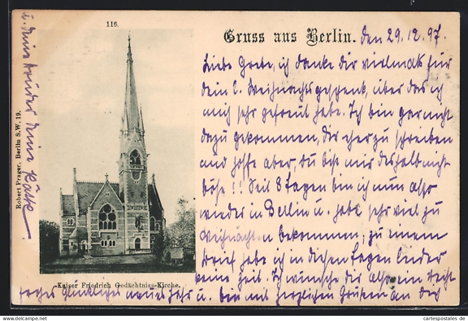 AK Berlin, Kaiser Friedrich Gedächtnis-Kirche  - Tiergarten