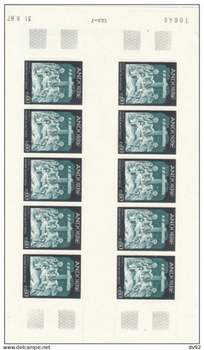 ANDORRE PLANCHES N° YVERT 184/86** - Unused Stamps