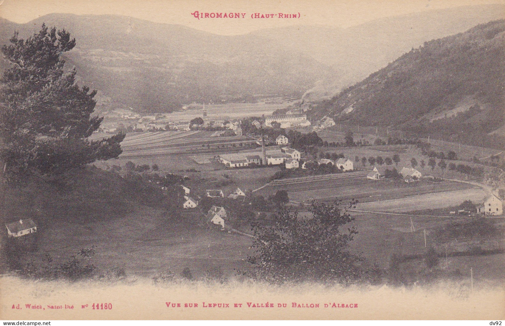 HAUT RHIN GIROMAGNY VUE SUR LEPUIX ET VALLEE DU BALLON D ALSACE - Sonstige & Ohne Zuordnung