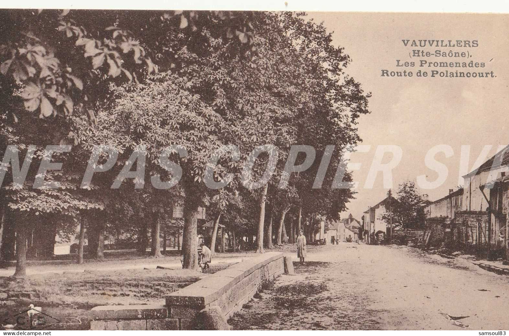 Carte Postale CPA Vauvillers (70) Route De Polaincourt Les Promenades - Vauvillers