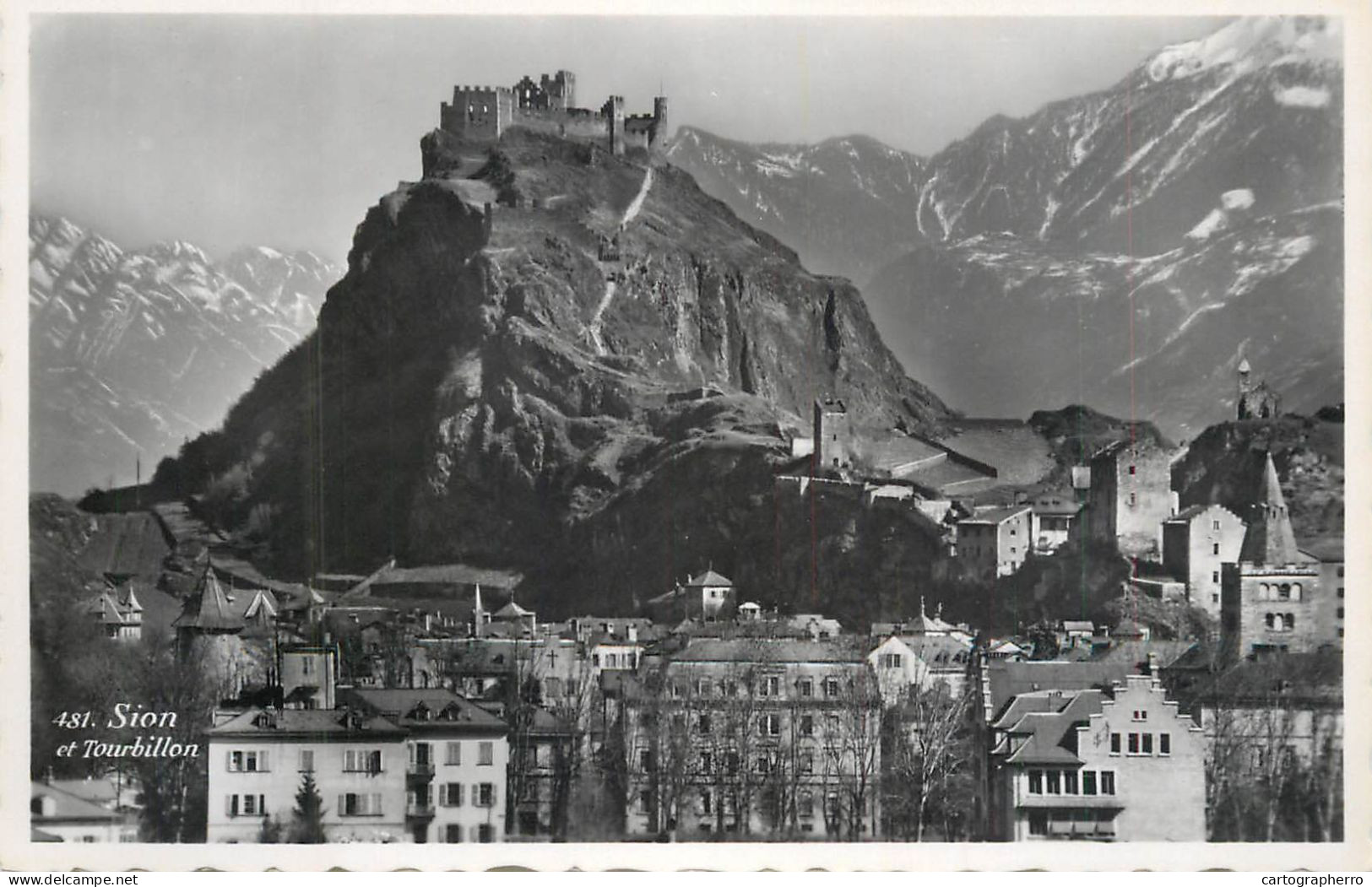 Postcard Switzerland Sion Et Tourbillon - Autres & Non Classés