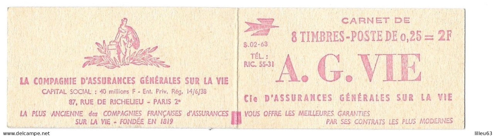 Carnet Marianne Decaris  1263  Carnet 366   Série 2.63  SUP - Modernes : 1959-...