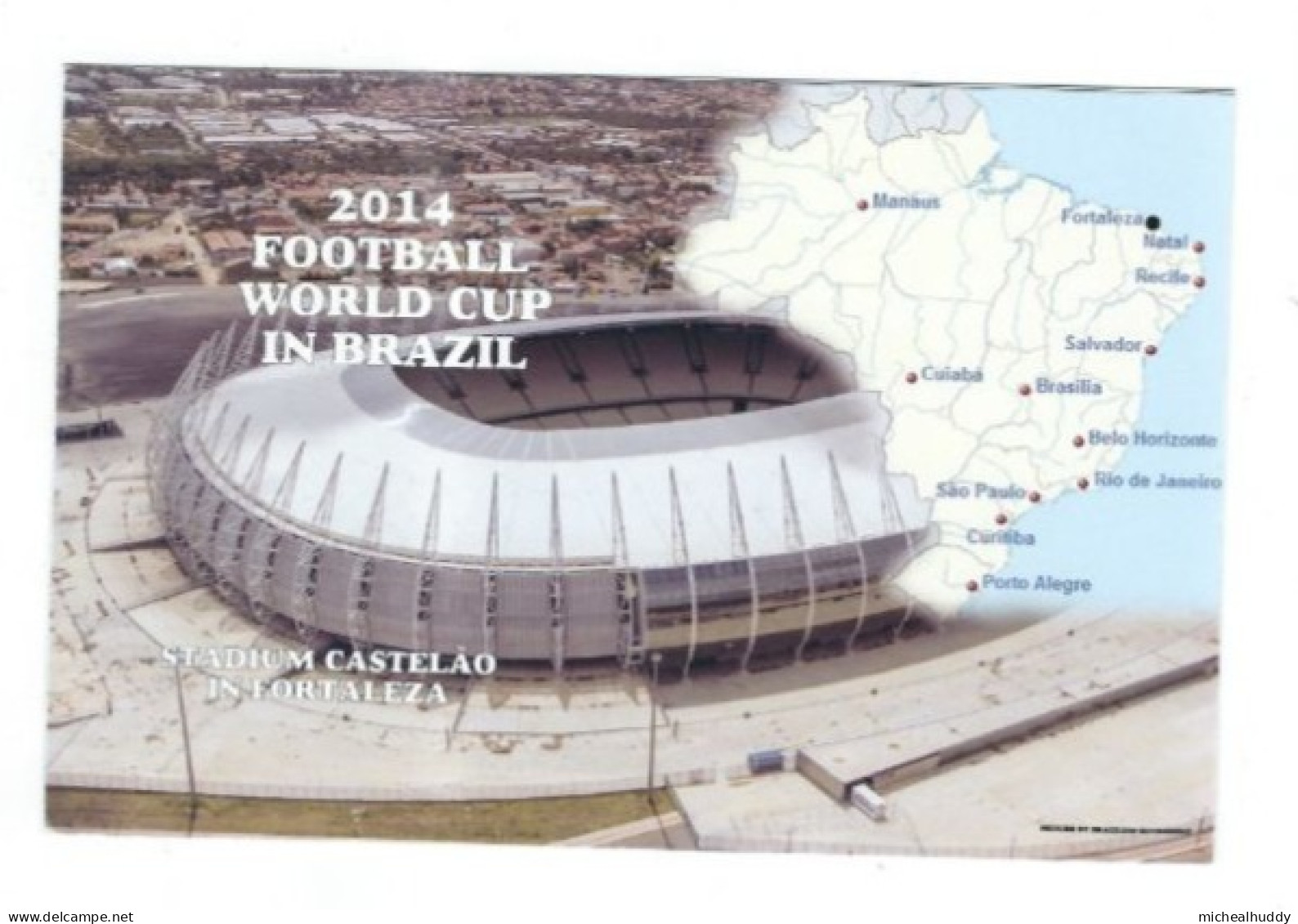BRAZIL STADIUM  POSTCARD STADIUM CASTELAO IN FORTALEZA  PUBL IN UK - Stadiums