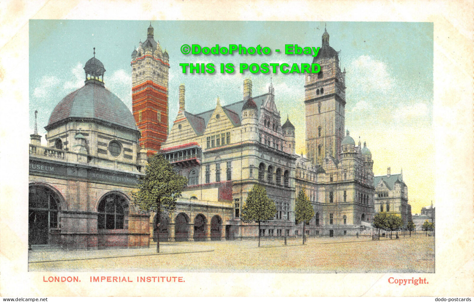 R355206 London. Imperial Institute. Postcard - Autres & Non Classés