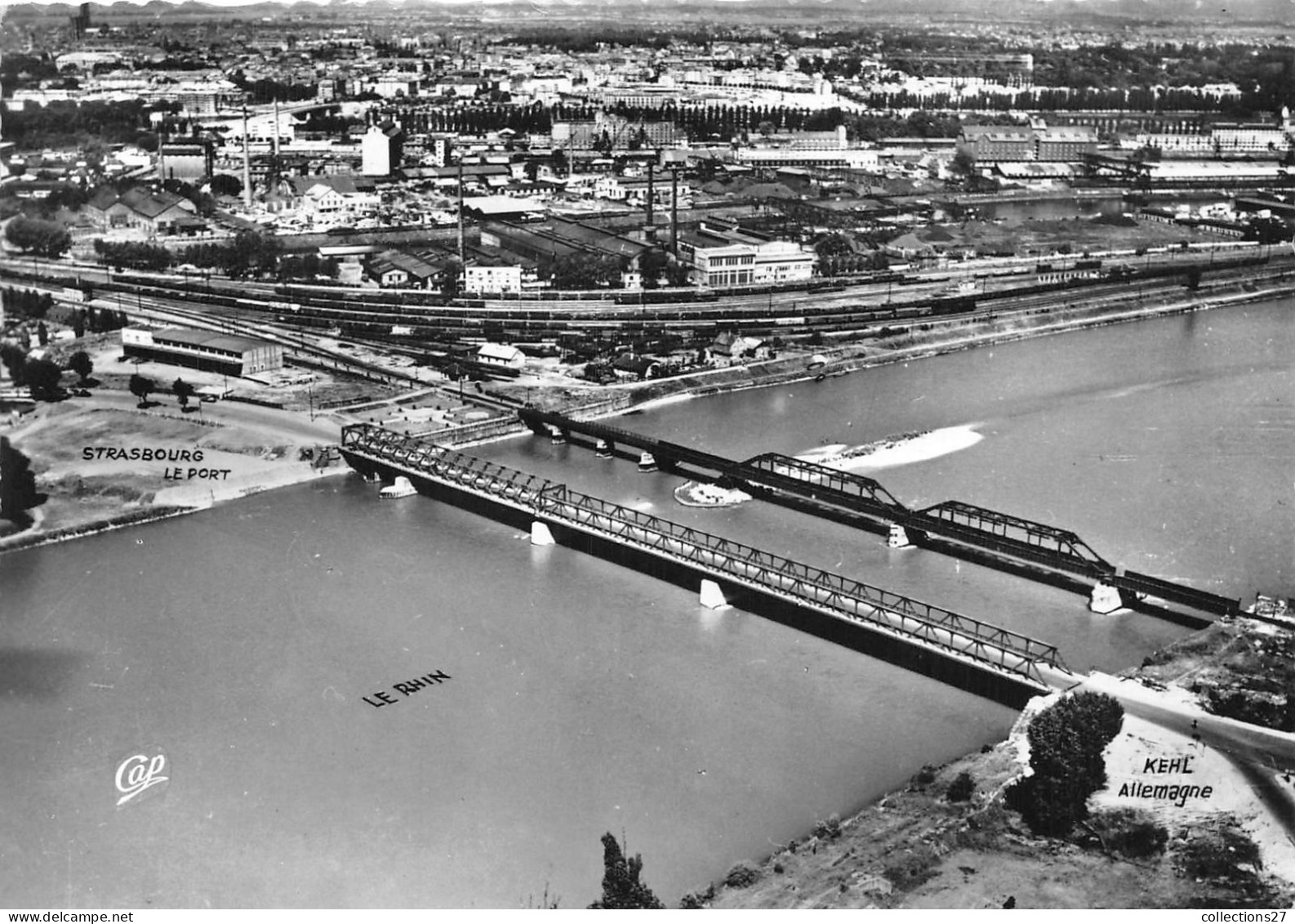 67-STRABOURG- LES NOUVEAUX PONTS DU RHIN VUE AERIENNE - Strasbourg