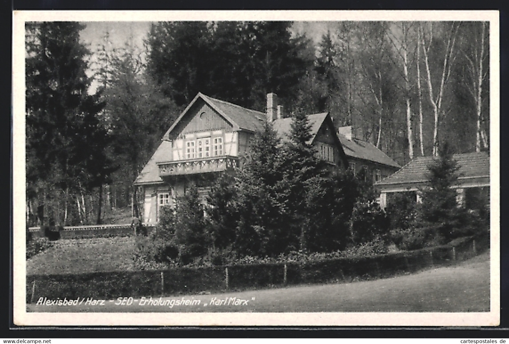 AK Alexisbad /Harz, Blick Auf Das Erholungsheim Karl Marx  - Autres & Non Classés