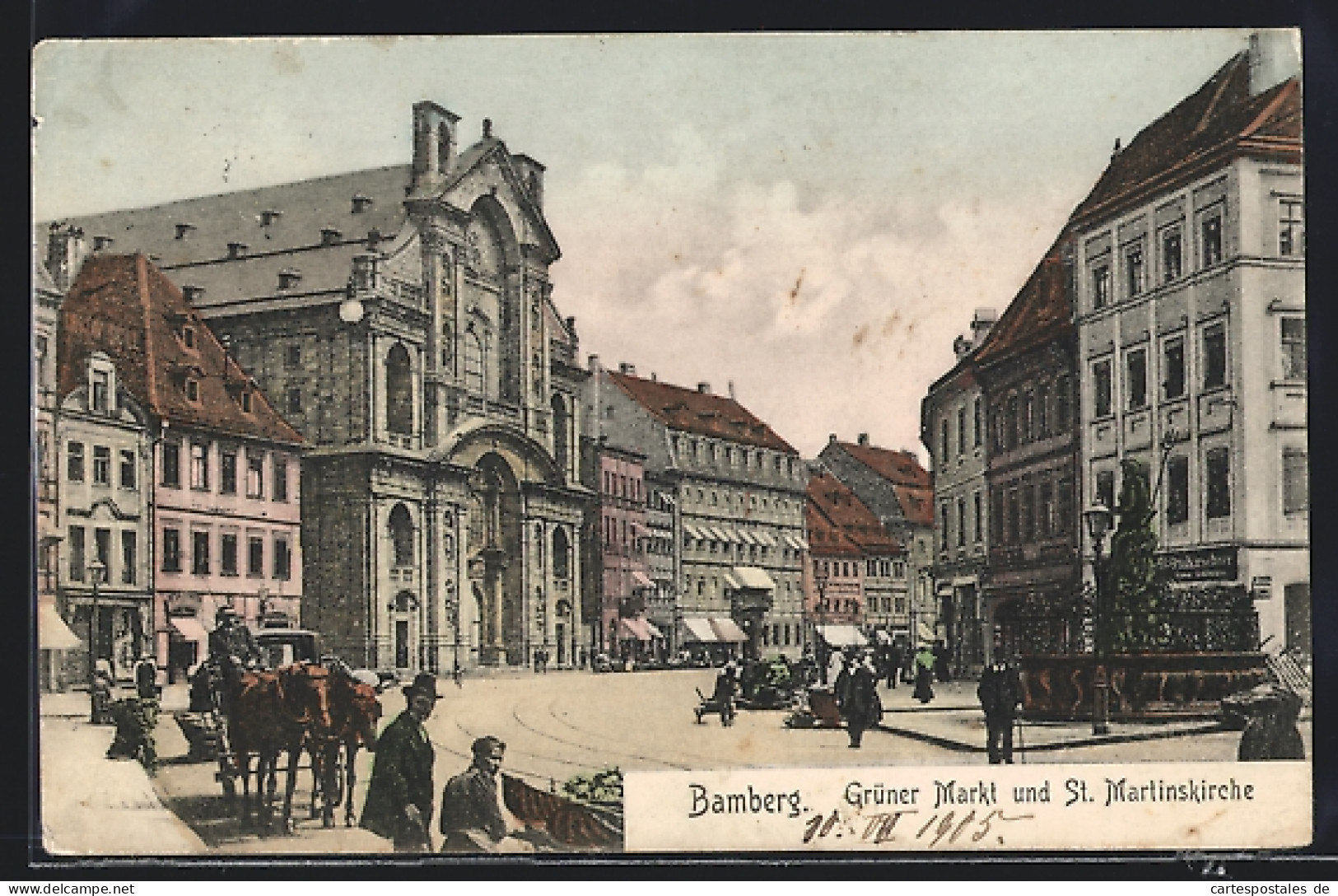 AK Bamberg, Grüner Markt Und St. Martinskirche  - Bamberg