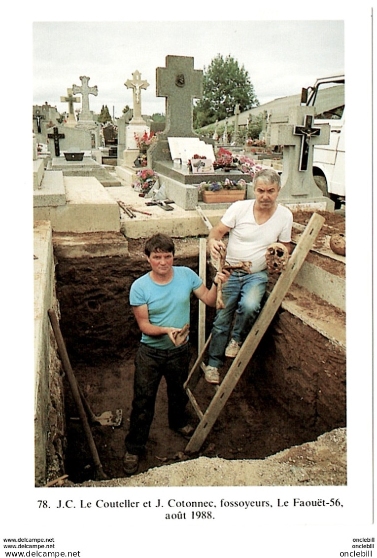 LE FAOUET  Morbihan Fossoyeurs Tombe Cimetière Crâne Humain Aventure Carto Tirage Limité 1989 état Superbe - Le Faouet