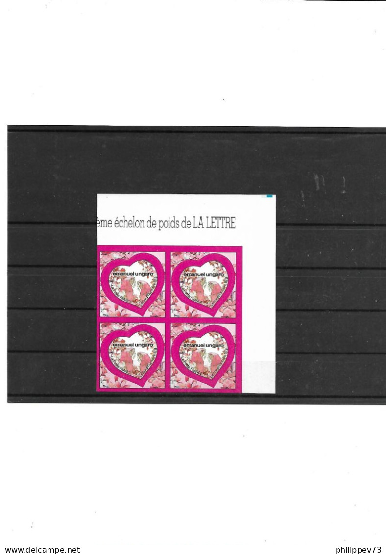 TP Autoadhésif  St Valentin Coeurs 2009 De La Maison De Couture Emanuel Ungaro  N°266 X 4 Année 2009 N** Support Blanc - Unused Stamps