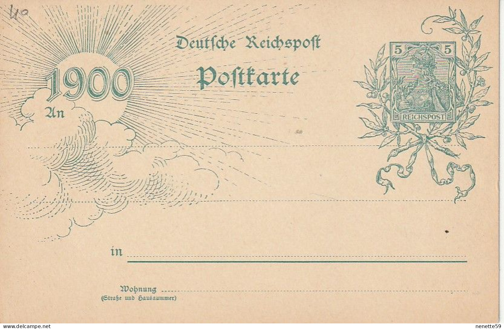 ALLEMAGNE - Entier Postal De 1900 - Deutche Reichspoft Poftkarte 1900 - Postcards
