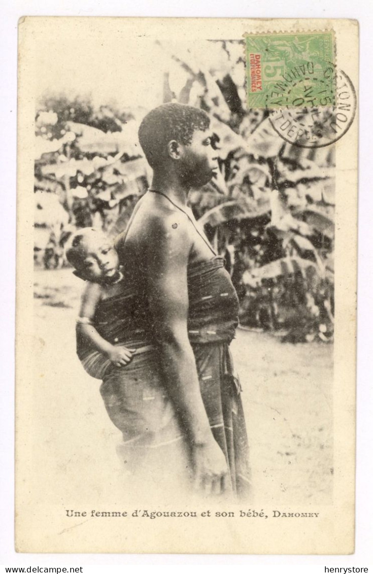 Dahomey : Une Femme D'Agouazou Et Son Bébé, 1907 (z4243) - Dahomey