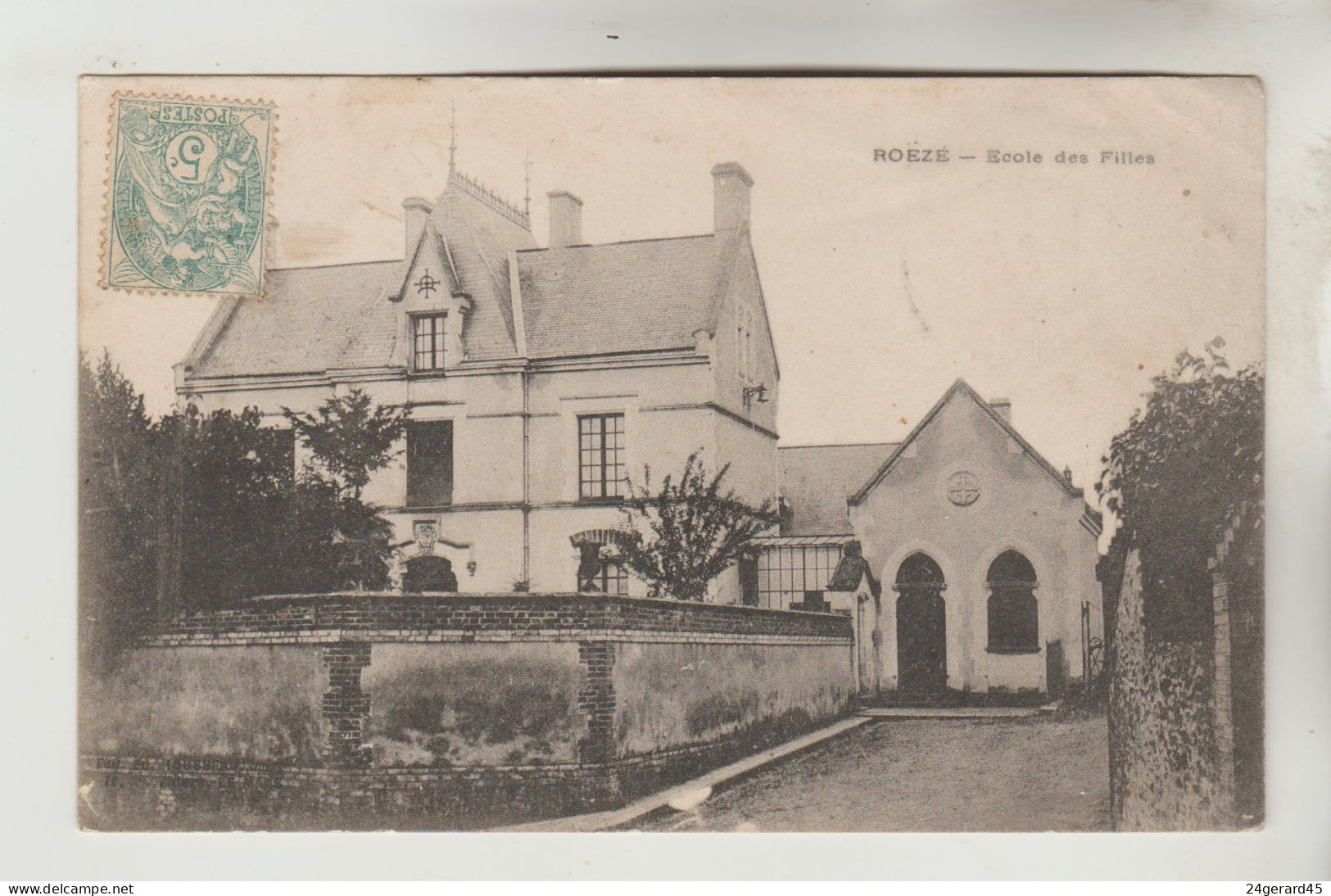 CPA ROËZE SUR SARTHE (Sarthe) - Ecole Des Filles - Other & Unclassified