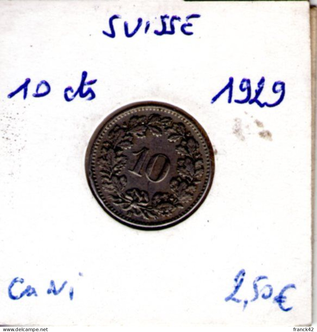 Suisse.10 Rappen 1929 - 10 Rappen