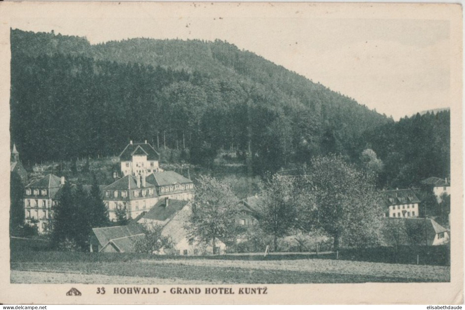 1934 - ALSACE - CACHET AMBULANT SELESTAT-MOLSHEIM-STRASBOURG (IND 8) CP De HOHWALD => SEMUR EN AUXOIS - Poste Ferroviaire