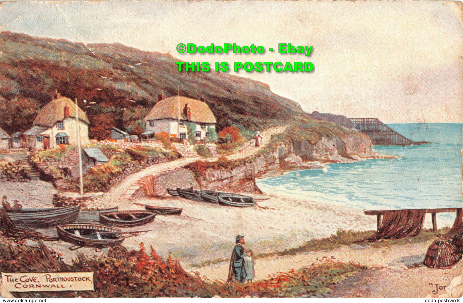 R356255 The Cove. Porthoustock. Cornwall. Jotter. Peacock Pictorette Post Card. - Monde