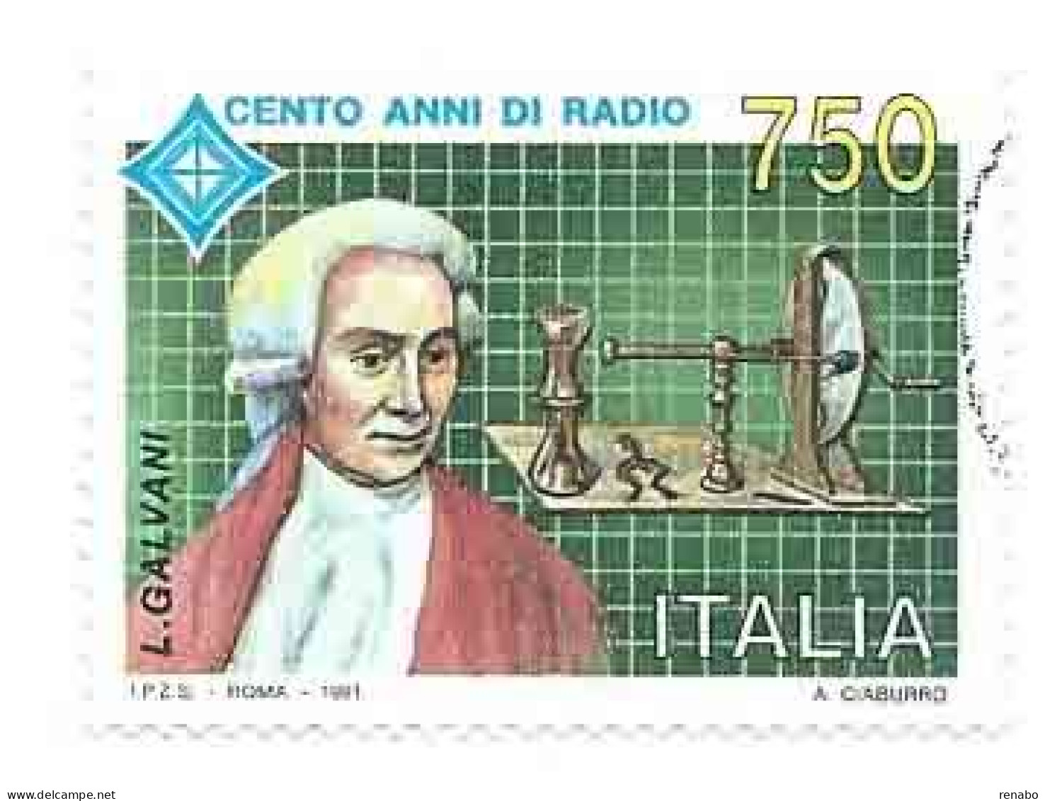 Italia 1991 : Luigi Galvani , Centenario Della Radio . Usato - 1991-00: Oblitérés