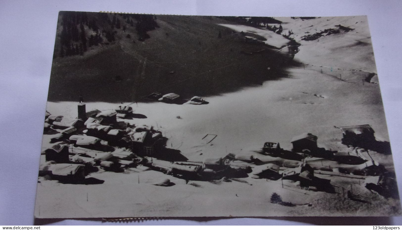 73 VAL D ISERE LE VILLAGE 1947 EDIT ROMBOUTS  OUTREMER ET NOIR BLASON DE LA CORSE - Val D'Isere