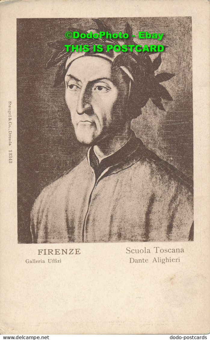 R355272 Firenze. Scuola Toscana. Dante Alighieri. Stengel - World