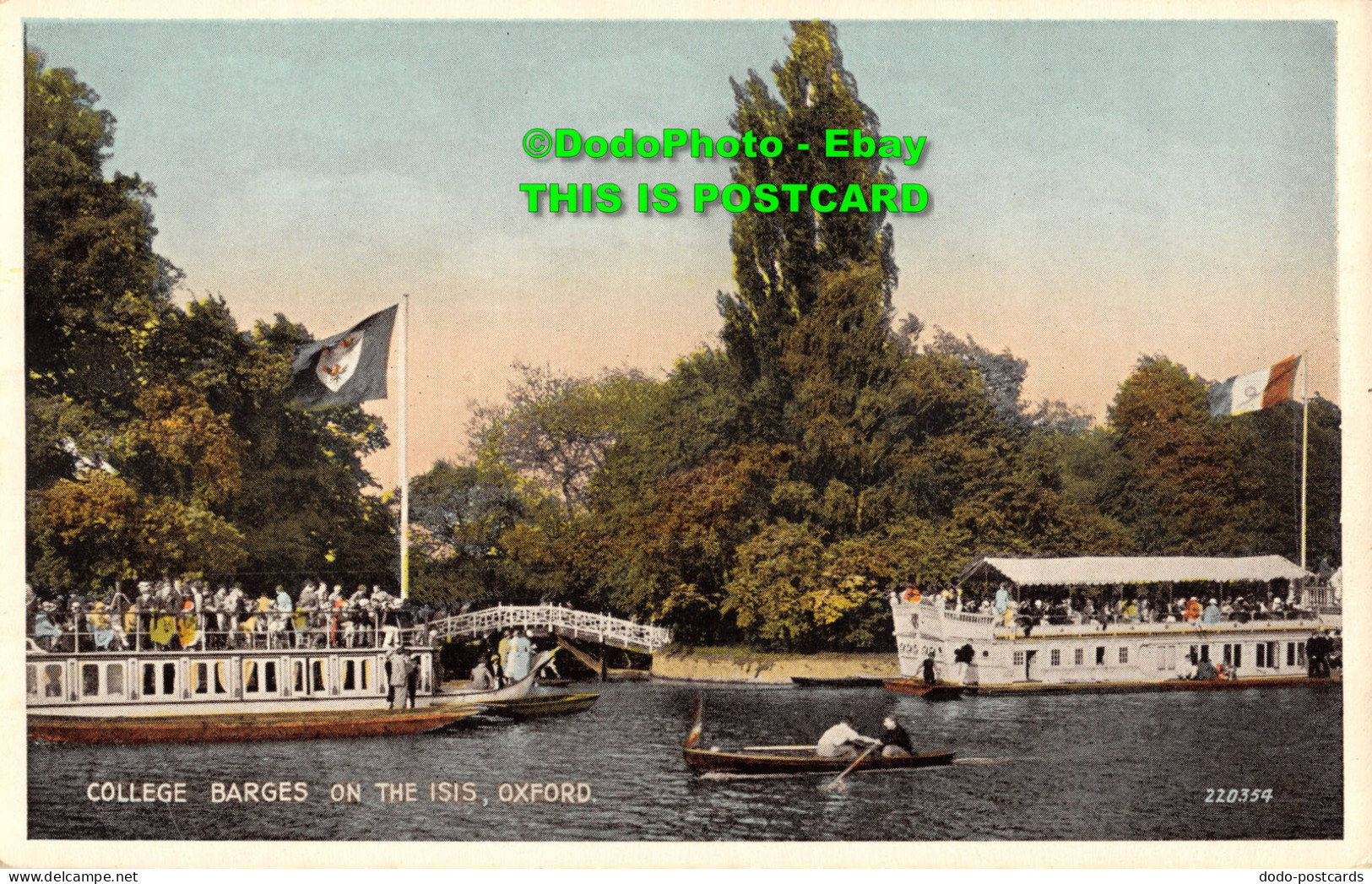 R355273 Oxford. College Barges On The Isis. Postcard - Monde