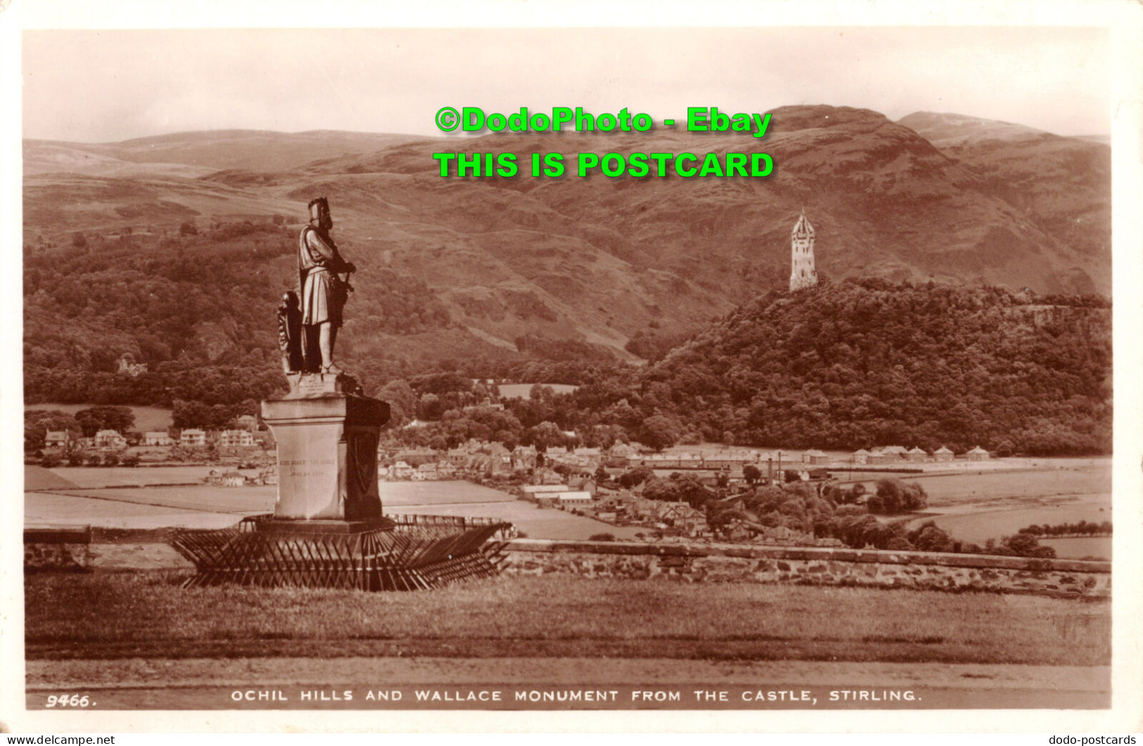 R356275 9466. Ochil Hills And Wallace Monument From The Castle. Stirling. The Be - World