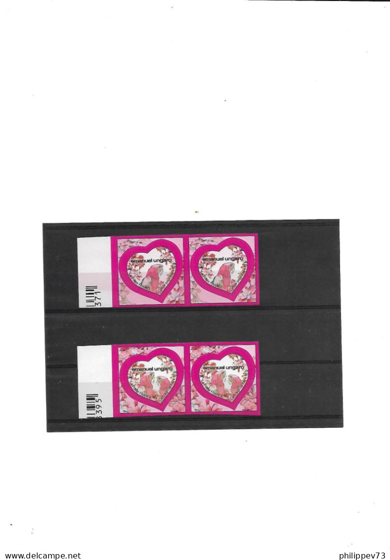 TP Autoadhésif  St Valentin Coeurs 2009 De La Maison De Couture Emanuel Ungaro  N° 265-266 X 2 Année 2009 N** - Unused Stamps