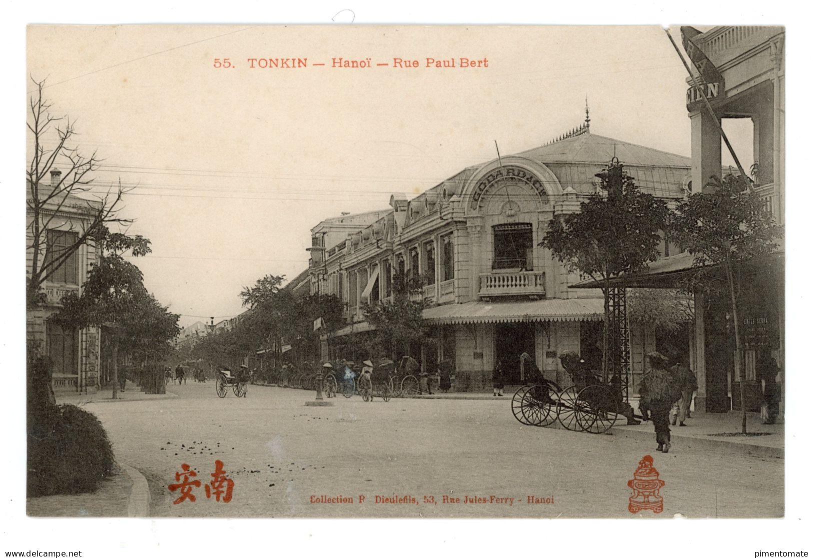 INDOCHINE FRANCAISE VIET NAM TONKIN HANOI RUE PAUL BERT GODARD & CIE - Viêt-Nam