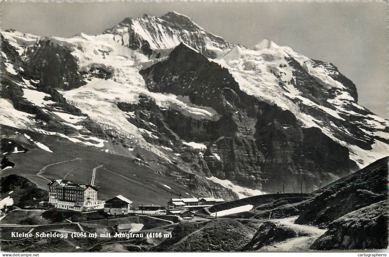 Postcard Switzerland Kleine Scheidegg Mit Jungfrau - Sonstige & Ohne Zuordnung