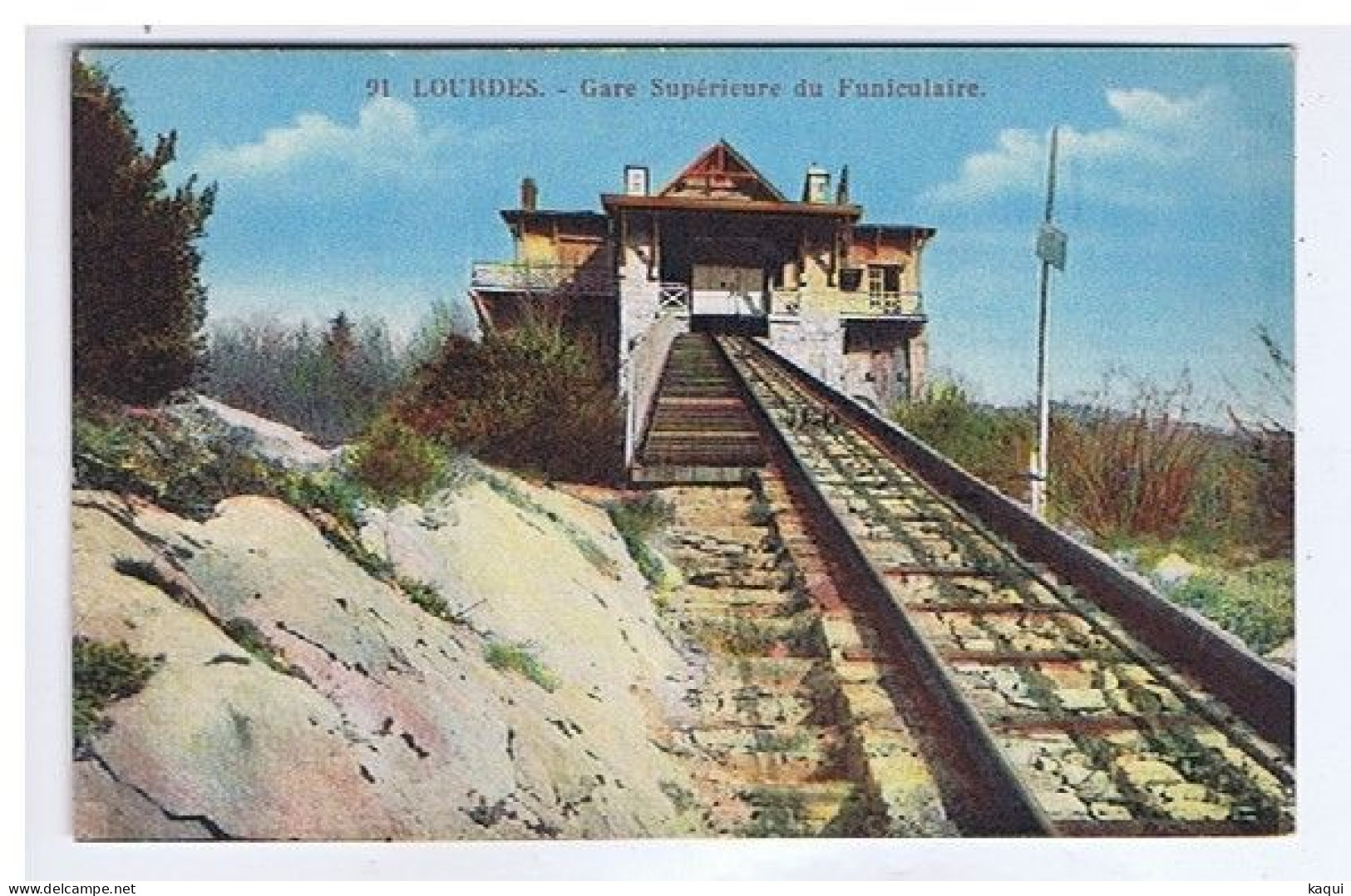 HAUTES-PYRENEES - LOURDES - Gare Supérieure Du Funiculaire - Edition Du Palais Du Rosaire - N° 91 - Funicular Railway