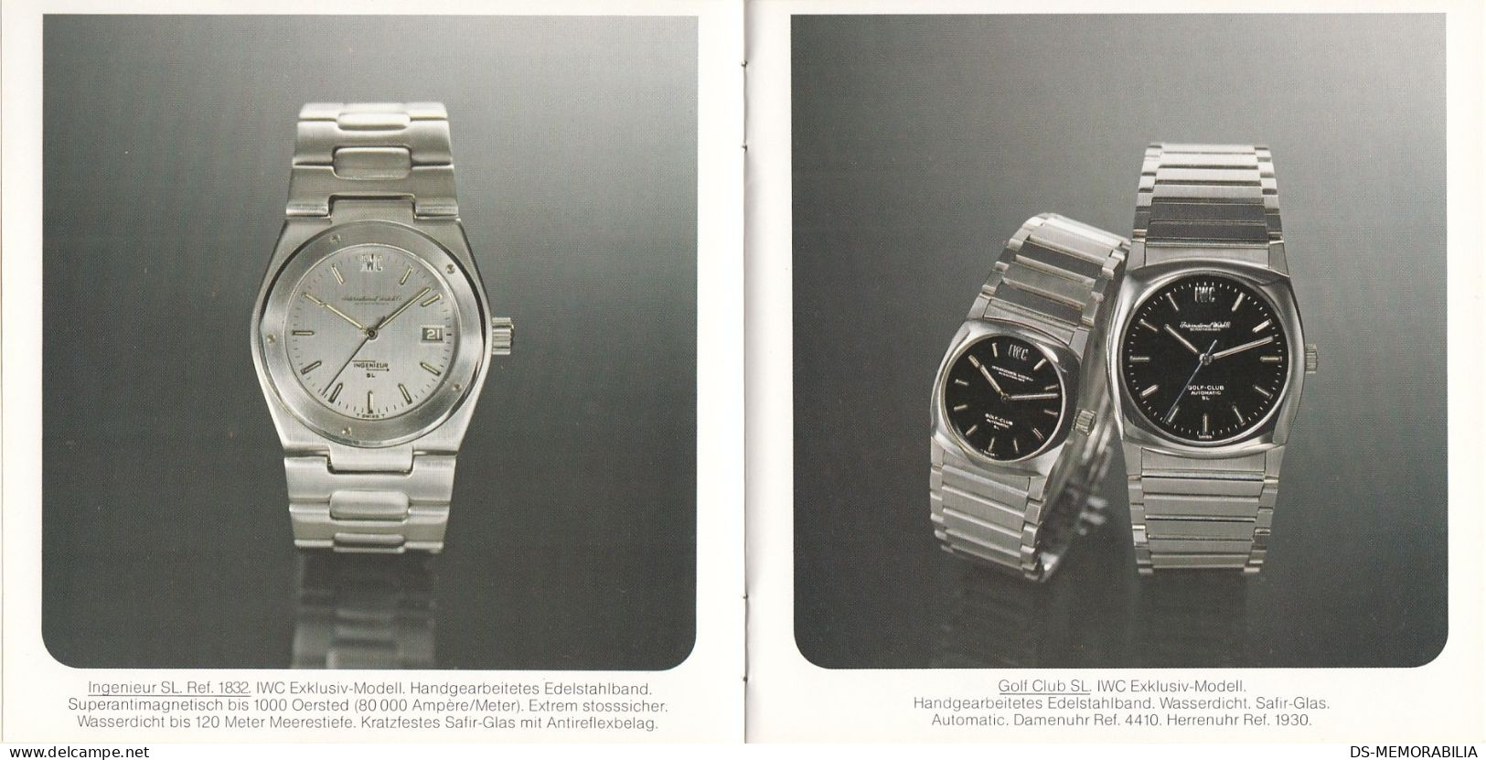 Vintage 1976 IWC Schaffhausen Catalogue & Price List Collection SL - Designeruhren