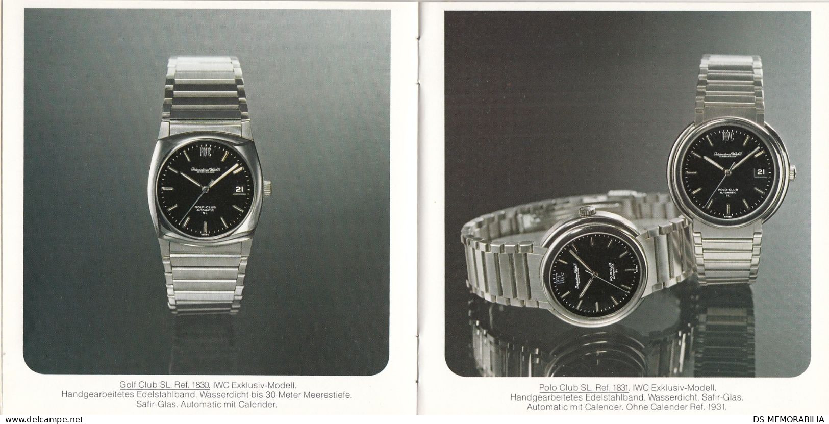 Vintage 1976 IWC Schaffhausen Catalogue & Price List Collection SL - Designeruhren