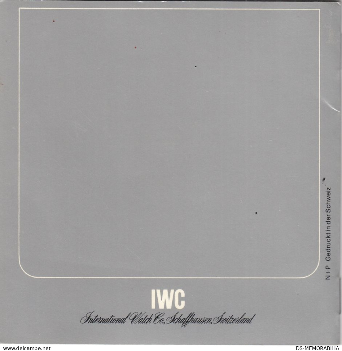 Vintage 1976 IWC Schaffhausen Catalogue & Price List Collection SL