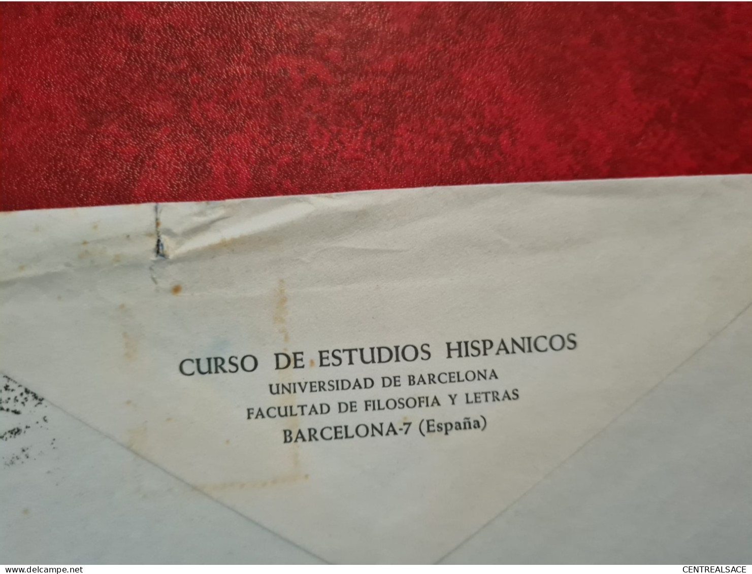 Lettre ESPAGNE BARCELONE BARCELONA  CURSO DE ESTUDIOS HISPANICOS UNIVERSIDAD - Other & Unclassified