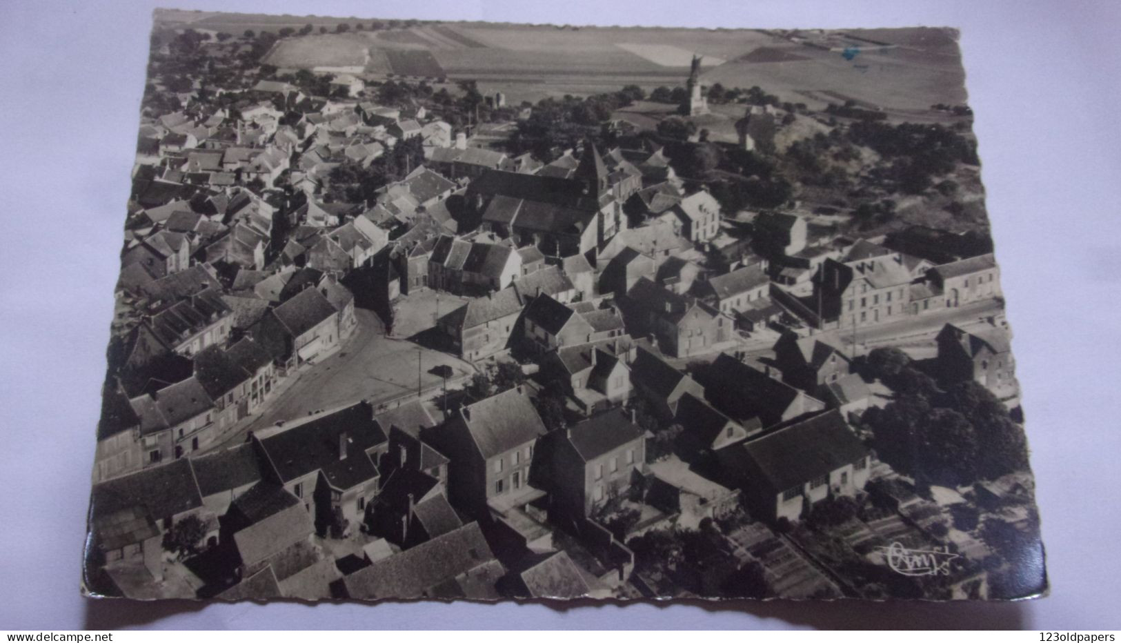 51 CHALONS SUR MARNE VUE AERIENNE CENTRE CHATEAU 1953 - Châlons-sur-Marne