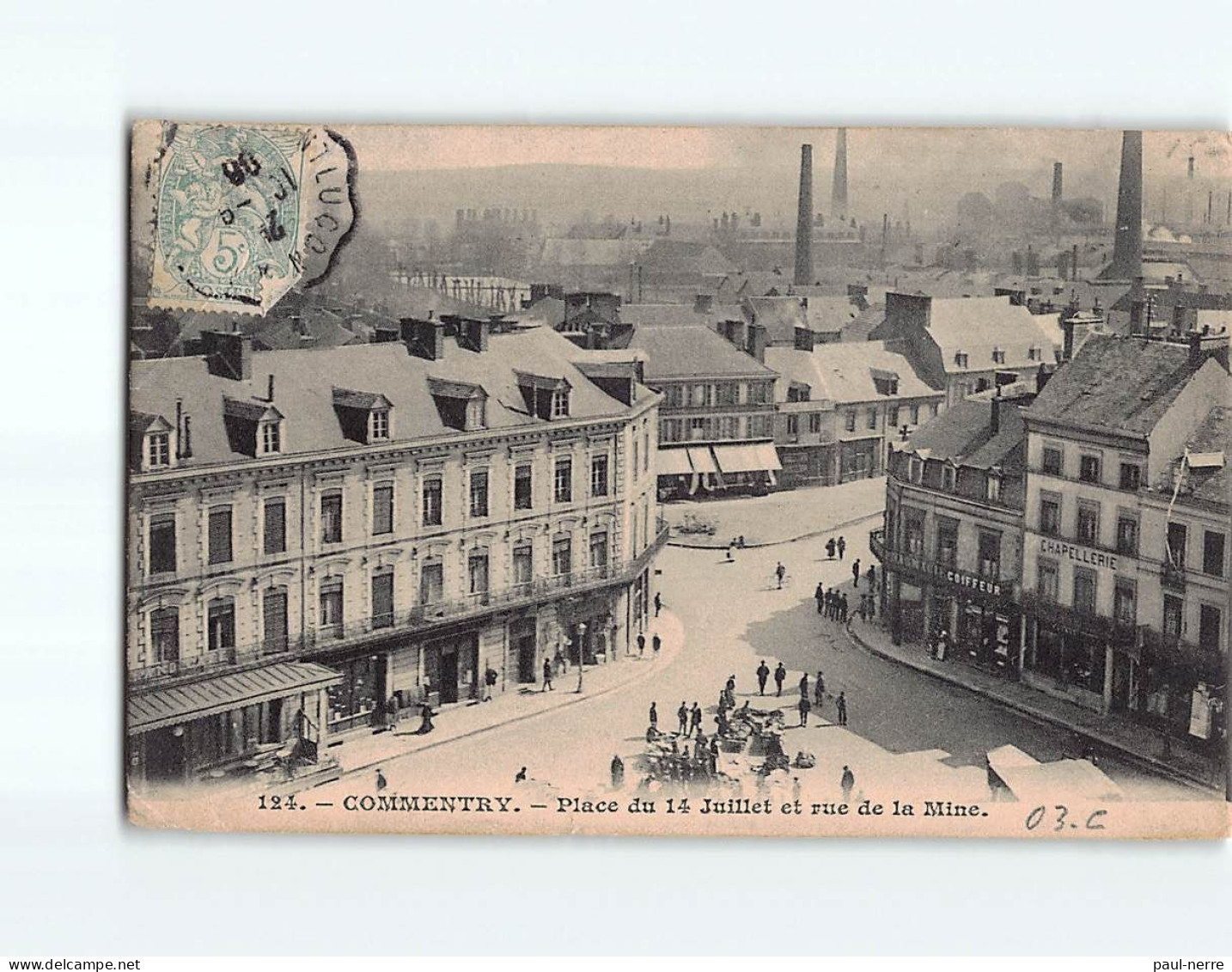 COMMENTRY : Place Du 14 Juillet Et Rue De La Mine - état - Commentry