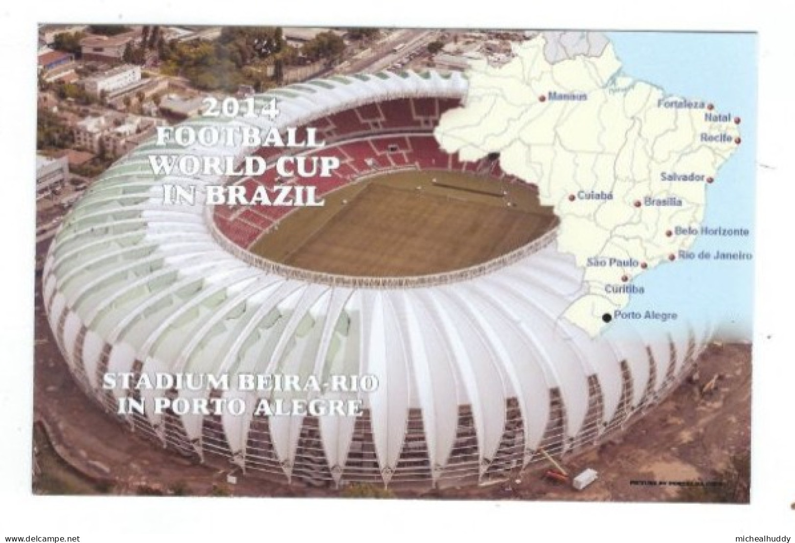 BRAZIL STADIUM  POSTCARD STADIUM    BEIRA -RIO  IN PORTO ALRGRE  PUBL IN UK - Stadions